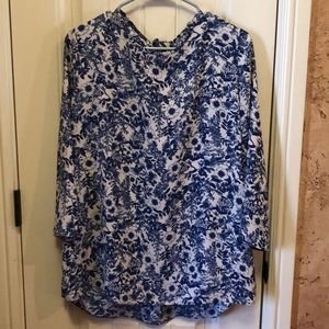 Cato blue tie back size large pull over